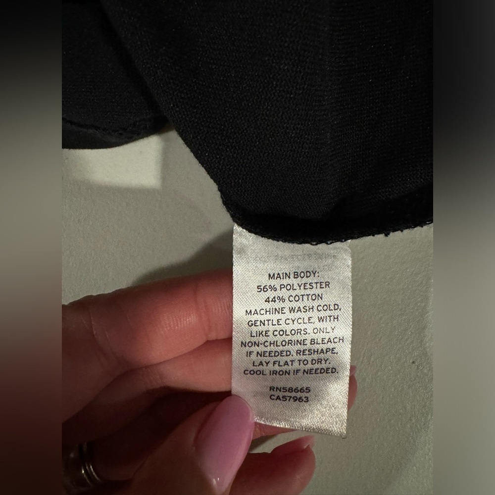 Treasure & Bond Black Dress with Side Ruching, Size XS - Picture 9 of 9